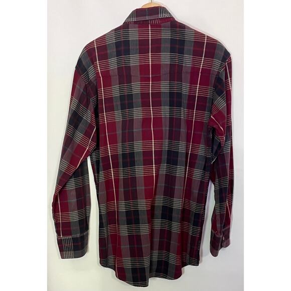 Twenty X Wrangler Button-Down Long-Sleeve Plaid Men's Shirt Size M - Picture 2 of 12
